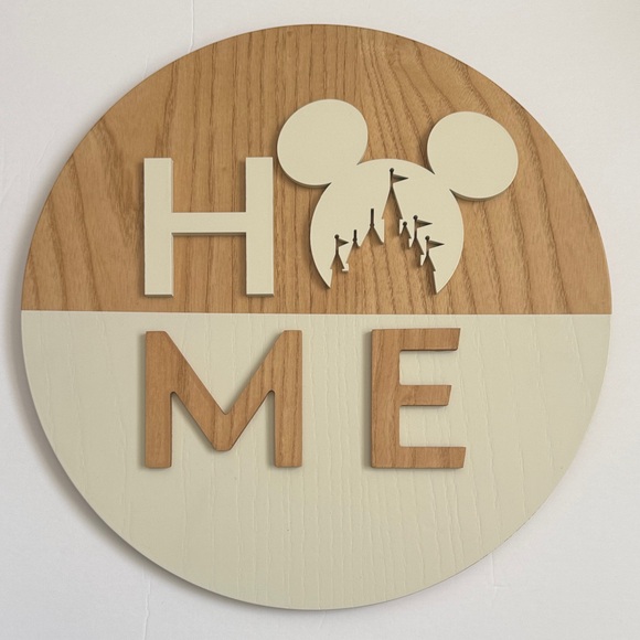 Disney Other - Disney Cream and Brown Home Wall Decor 🤎🏰